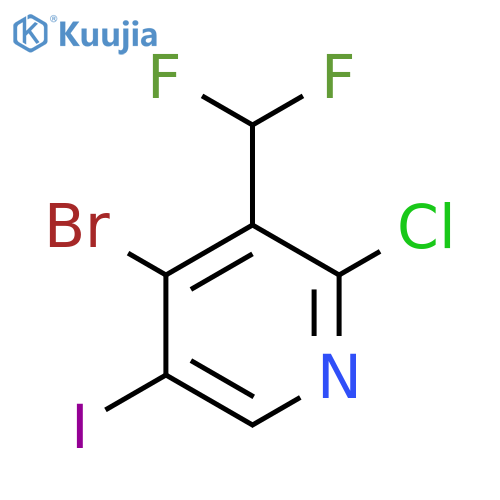 4-Bromo-2-chloro-3-(difluoromethyl)-5-iodopyridine structure