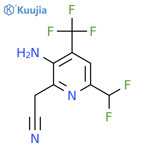 3-Amino-6-(difluoromethyl)-4-(trifluoromethyl)pyridine-2-acetonitrile structure