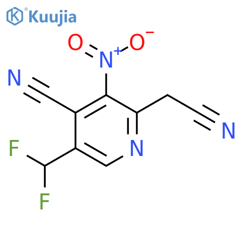 4-Cyano-5-(difluoromethyl)-3-nitropyridine-2-acetonitrile structure