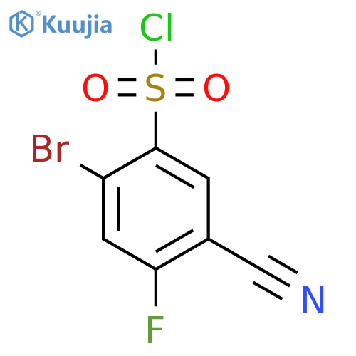 2-Bromo-5-cyano-4-fluorobenzenesulfonyl chloride structure
