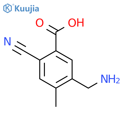 5-Aminomethyl-2-cyano-4-methylbenzoic acid structure
