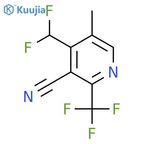 3-Cyano-4-(difluoromethyl)-5-methyl-2-(trifluoromethyl)pyridine structure