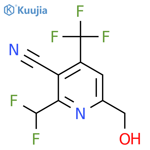 3-Cyano-2-(difluoromethyl)-4-(trifluoromethyl)pyridine-6-methanol structure
