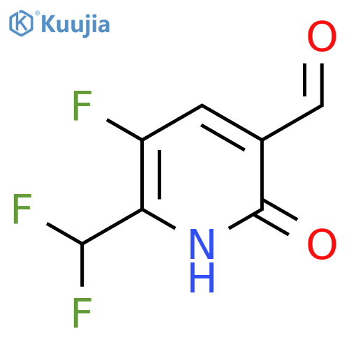 2-(Difluoromethyl)-3-fluoro-6-hydroxypyridine-5-carboxaldehyde structure