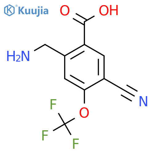 2-Aminomethyl-5-cyano-4-(trifluoromethoxy)benzoic acid structure