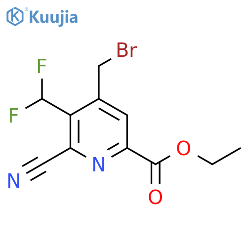 Ethyl 4-(bromomethyl)-2-cyano-3-(difluoromethyl)pyridine-6-carboxylate structure
