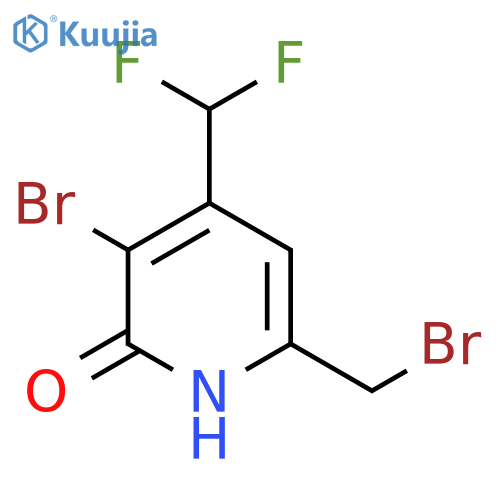 3-Bromo-6-(bromomethyl)-4-(difluoromethyl)-2-hydroxypyridine structure
