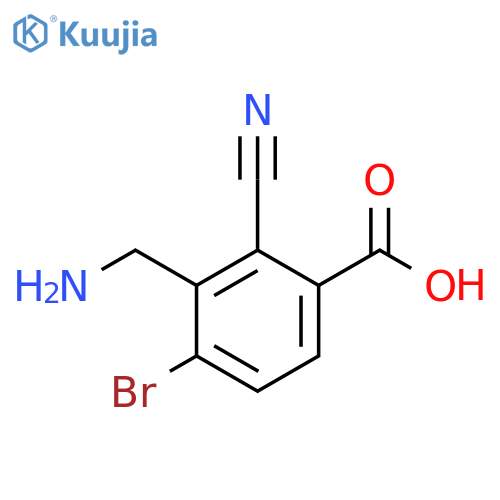 3-Aminomethyl-4-bromo-2-cyanobenzoic acid structure