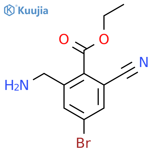 Ethyl 2-aminomethyl-4-bromo-6-cyanobenzoate structure