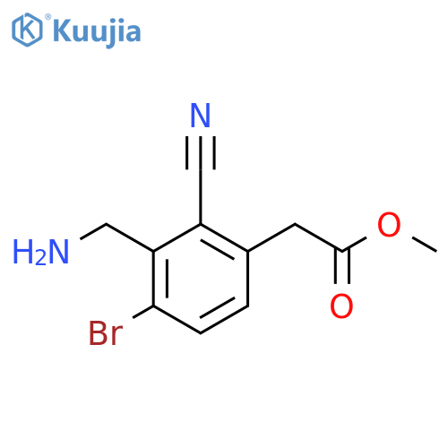 Methyl 3-aminomethyl-4-bromo-2-cyanophenylacetate structure