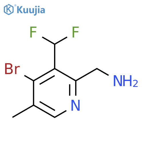 2-(Aminomethyl)-4-bromo-3-(difluoromethyl)-5-methylpyridine structure