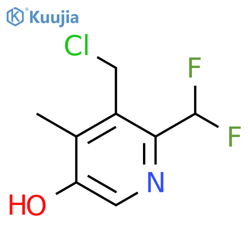 3-(Chloromethyl)-2-(difluoromethyl)-5-hydroxy-4-methylpyridine structure