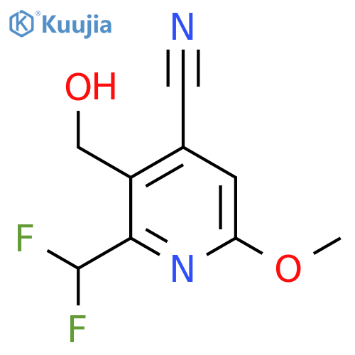4-Cyano-2-(difluoromethyl)-6-methoxypyridine-3-methanol structure