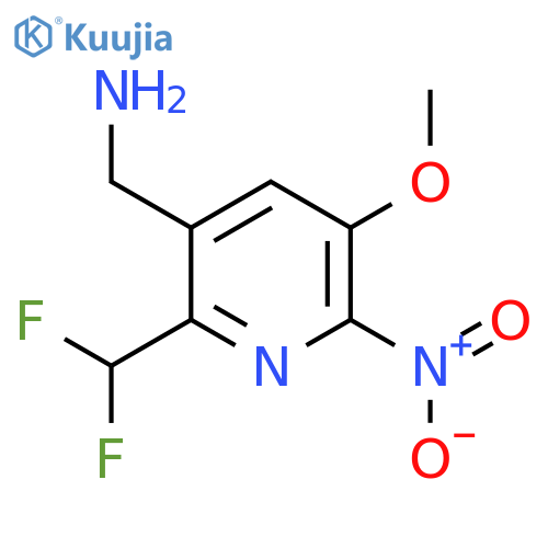 3-(Aminomethyl)-2-(difluoromethyl)-5-methoxy-6-nitropyridine structure