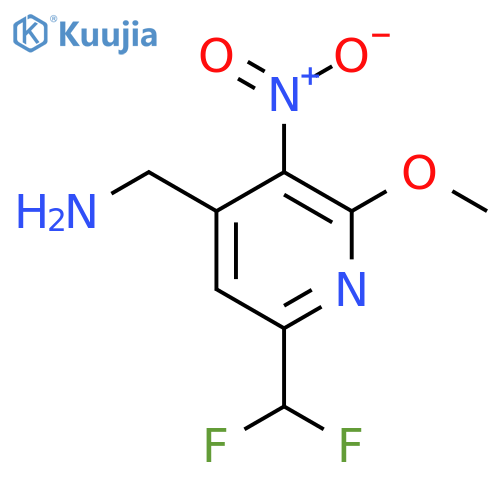 4-(Aminomethyl)-6-(difluoromethyl)-2-methoxy-3-nitropyridine structure