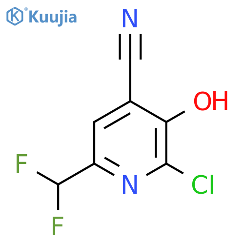 2-Chloro-4-cyano-6-(difluoromethyl)-3-hydroxypyridine structure