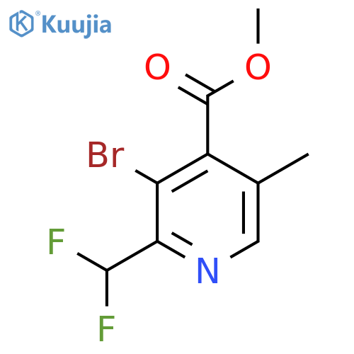 Methyl 3-bromo-2-(difluoromethyl)-5-methylpyridine-4-carboxylate structure
