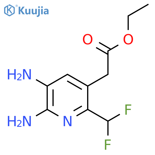 Ethyl 2,3-diamino-6-(difluoromethyl)pyridine-5-acetate structure