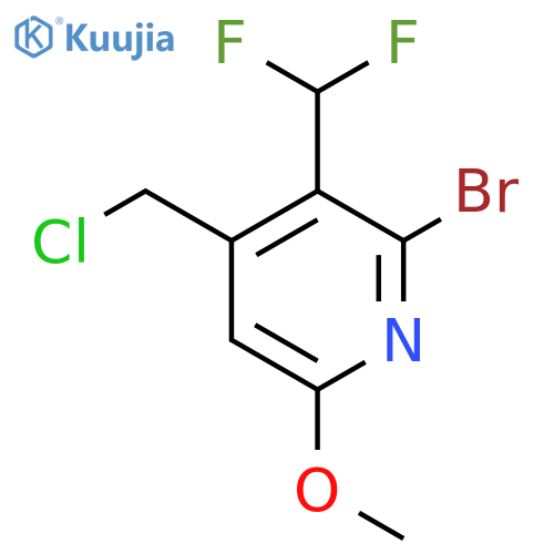 2-Bromo-4-(chloromethyl)-3-(difluoromethyl)-6-methoxypyridine structure