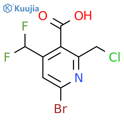6-Bromo-2-(chloromethyl)-4-(difluoromethyl)pyridine-3-carboxylic acid structure
