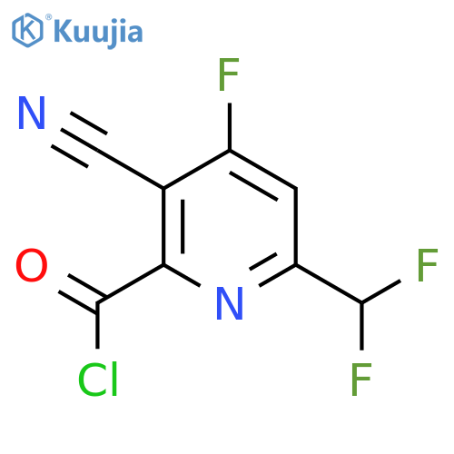 3-Cyano-6-(difluoromethyl)-4-fluoropyridine-2-carbonyl chloride structure