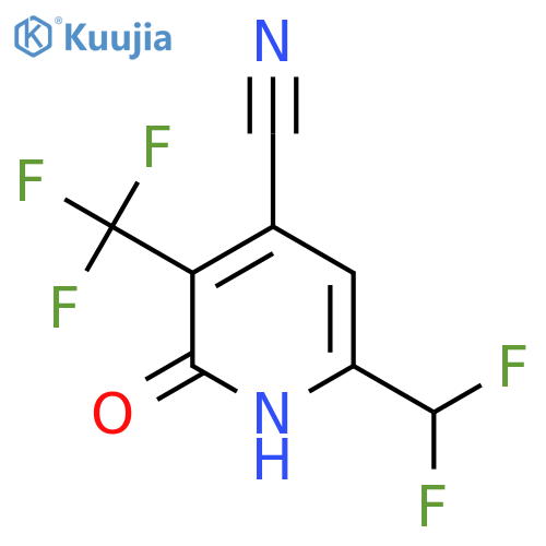 4-Cyano-6-(difluoromethyl)-2-hydroxy-3-(trifluoromethyl)pyridine structure