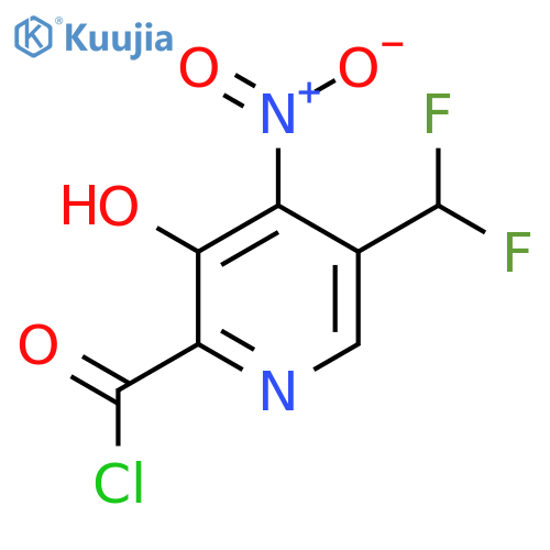 5-(Difluoromethyl)-3-hydroxy-4-nitropyridine-2-carbonyl chloride structure