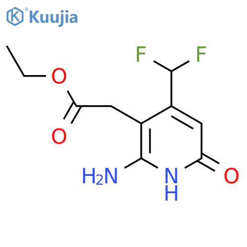 Ethyl 2-amino-4-(difluoromethyl)-6-hydroxypyridine-3-acetate structure