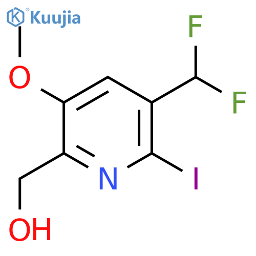 3-(Difluoromethyl)-2-iodo-5-methoxypyridine-6-methanol structure