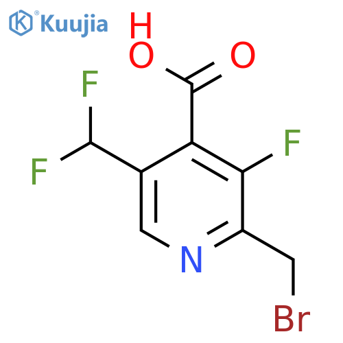 2-(Bromomethyl)-5-(difluoromethyl)-3-fluoropyridine-4-carboxylic acid structure