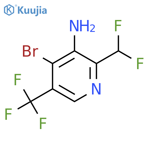 3-Amino-4-bromo-2-(difluoromethyl)-5-(trifluoromethyl)pyridine structure