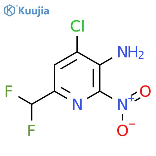 3-Amino-4-chloro-6-(difluoromethyl)-2-nitropyridine structure