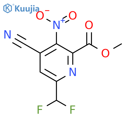 Methyl 4-cyano-6-(difluoromethyl)-3-nitropyridine-2-carboxylate structure