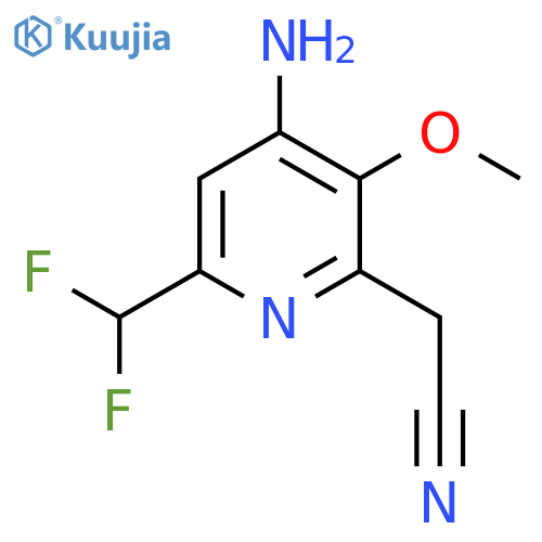 4-Amino-6-(difluoromethyl)-3-methoxypyridine-2-acetonitrile structure
