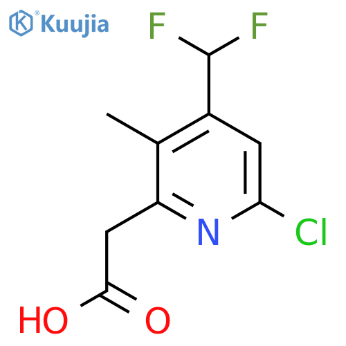 6-Chloro-4-(difluoromethyl)-3-methylpyridine-2-acetic acid structure