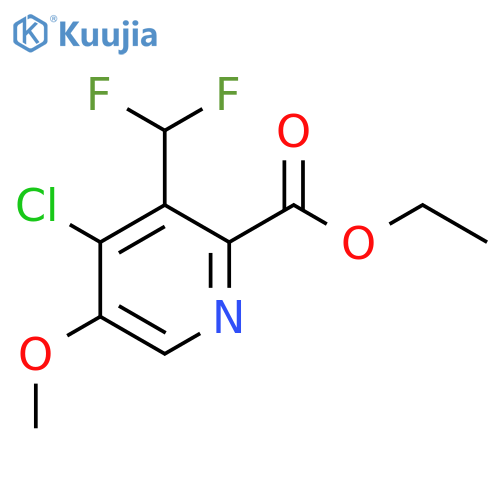 Ethyl 4-chloro-3-(difluoromethyl)-5-methoxypyridine-2-carboxylate structure