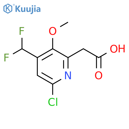 6-Chloro-4-(difluoromethyl)-3-methoxypyridine-2-acetic acid structure