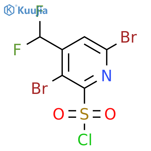 3,6-Dibromo-4-(difluoromethyl)pyridine-2-sulfonyl chloride structure