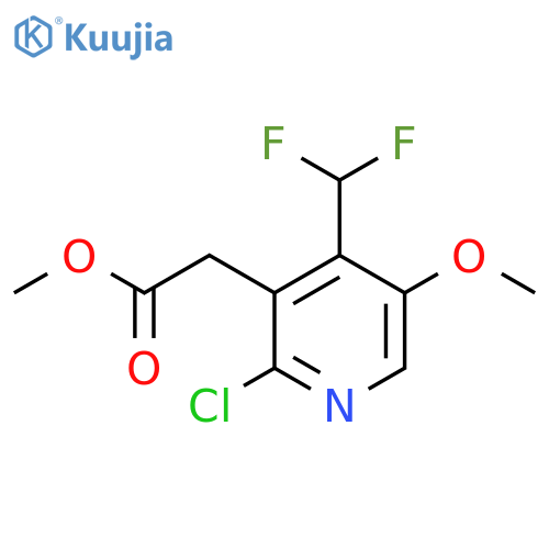 Methyl 2-chloro-4-(difluoromethyl)-5-methoxypyridine-3-acetate structure