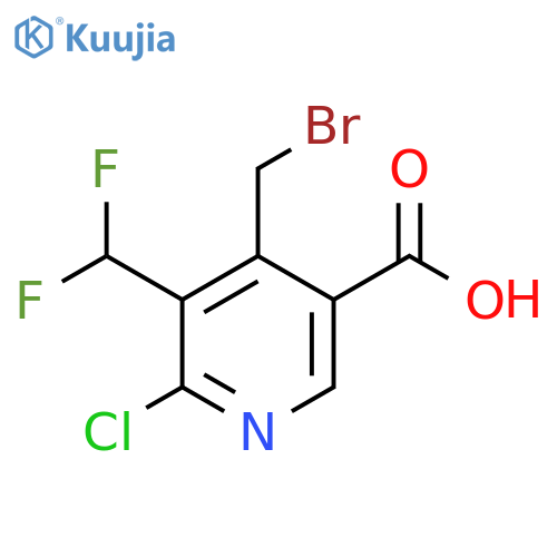 4-(Bromomethyl)-2-chloro-3-(difluoromethyl)pyridine-5-carboxylic acid structure