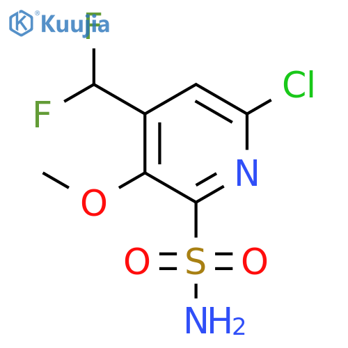 6-Chloro-4-(difluoromethyl)-3-methoxypyridine-2-sulfonamide structure