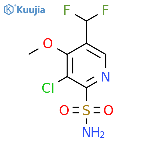 3-Chloro-5-(difluoromethyl)-4-methoxypyridine-2-sulfonamide structure