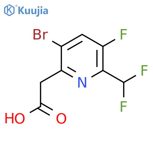 5-Bromo-2-(difluoromethyl)-3-fluoropyridine-6-acetic acid structure