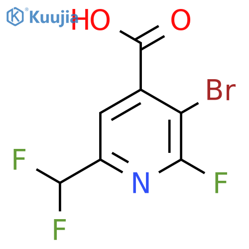 3-Bromo-6-(difluoromethyl)-2-fluoropyridine-4-carboxylic acid structure