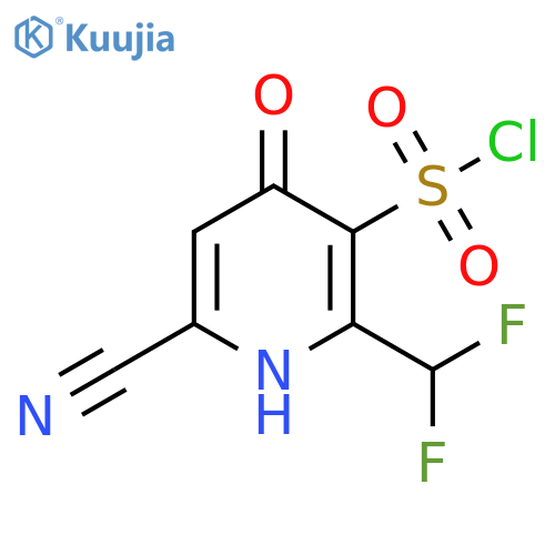 6-Cyano-2-(difluoromethyl)-4-hydroxypyridine-3-sulfonyl chloride structure