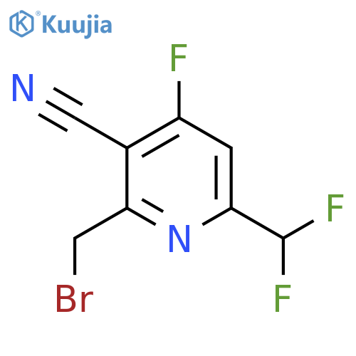 2-(Bromomethyl)-3-cyano-6-(difluoromethyl)-4-fluoropyridine structure