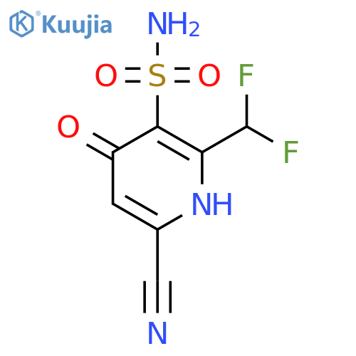 6-Cyano-2-(difluoromethyl)-4-hydroxypyridine-3-sulfonamide structure