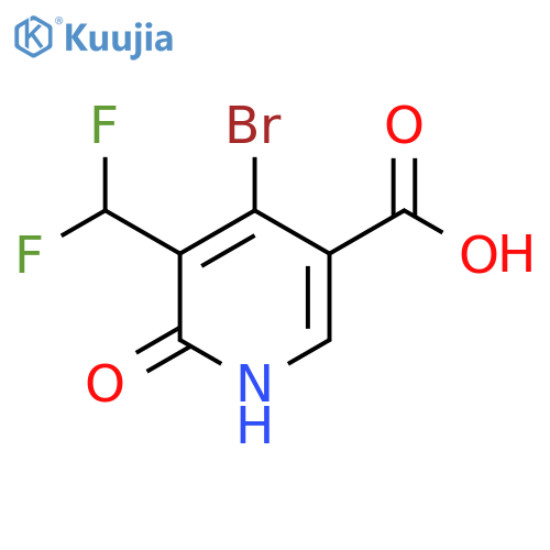 4-Bromo-3-(difluoromethyl)-2-hydroxypyridine-5-carboxylic acid structure