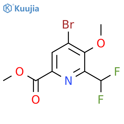 Methyl 4-bromo-2-(difluoromethyl)-3-methoxypyridine-6-carboxylate structure