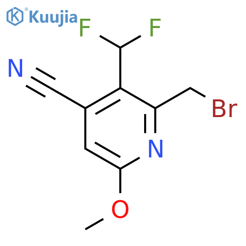 2-(Bromomethyl)-4-cyano-3-(difluoromethyl)-6-methoxypyridine structure